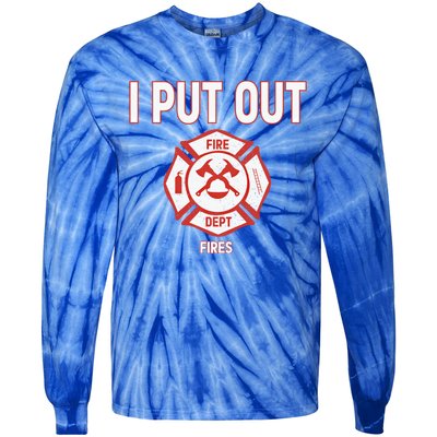 Halloween Costume Funny Firefighter I Put Out Fires Fire Cute Gift Tie-Dye Long Sleeve Shirt