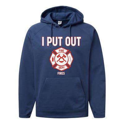 Halloween Costume Funny Firefighter I Put Out Fires Fire Cute Gift Performance Fleece Hoodie