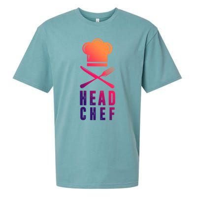 Head Chef Family Outfits Group Matching Sous Chef Mom Gift Sueded Cloud Jersey T-Shirt