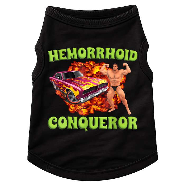 Hemorrhoid Conqueror Funny Meme Weird Offensive Cringe Joke Doggie Tank
