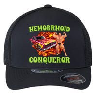 Hemorrhoid Conqueror Funny Meme Weird Offensive Cringe Joke Flexfit Unipanel Trucker Cap