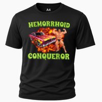 Hemorrhoid Conqueror Funny Meme Weird Offensive Cringe Joke Cooling Performance Crew T-Shirt