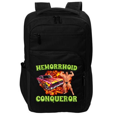 Hemorrhoid Conqueror Funny Meme Weird Offensive Cringe Joke Impact Tech Backpack
