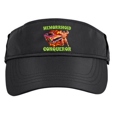Hemorrhoid Conqueror Funny Meme Weird Offensive Cringe Joke Adult Drive Performance Visor
