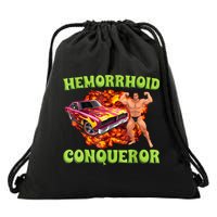 Hemorrhoid Conqueror Funny Meme Weird Offensive Cringe Joke Drawstring Bag