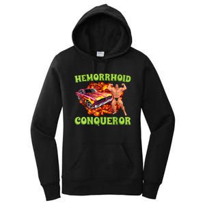 Hemorrhoid Conqueror Funny Meme Weird Offensive Cringe Joke Women's Pullover Hoodie