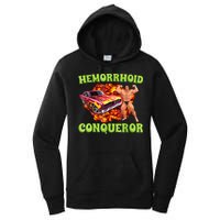 Hemorrhoid Conqueror Funny Meme Weird Offensive Cringe Joke Women's Pullover Hoodie
