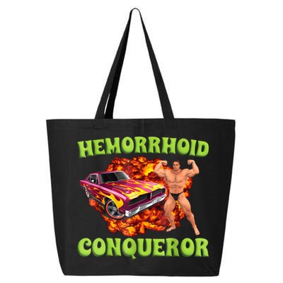 Hemorrhoid Conqueror Funny Meme Weird Offensive Cringe Joke 25L Jumbo Tote
