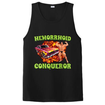 Hemorrhoid Conqueror Funny Meme Weird Offensive Cringe Joke PosiCharge Competitor Tank