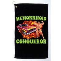 Hemorrhoid Conqueror Funny Meme Weird Offensive Cringe Joke Golf Towel