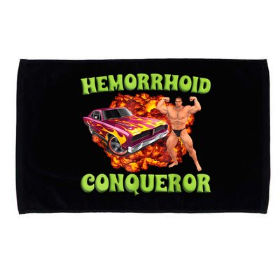 Hemorrhoid Conqueror Funny Meme Weird Offensive Cringe Joke Microfiber Hand Towel