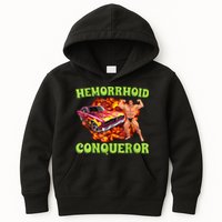 Hemorrhoid Conqueror Funny Meme Weird Offensive Cringe Joke Kids Hoodie