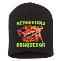 Hemorrhoid Conqueror Funny Meme Weird Offensive Cringe Joke Short Acrylic Beanie