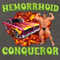 Hemorrhoid Conqueror Funny Meme Weird Offensive Cringe Joke Cotton Canvas Backpack