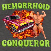 Hemorrhoid Conqueror Funny Meme Weird Offensive Cringe Joke Vector Backpack