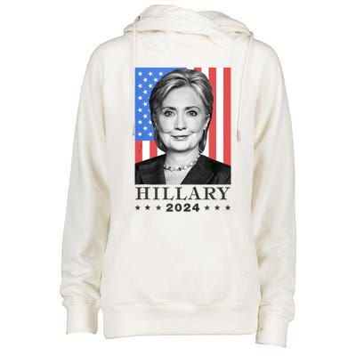 Hillary Clinton For Democrat For President In 2024 Election Womens Funnel Neck Pullover Hood