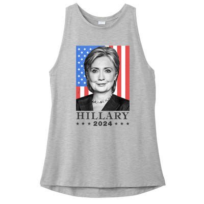 Hillary Clinton For Democrat For President In 2024 Election Ladies PosiCharge Tri-Blend Wicking Tank