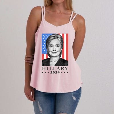 Hillary Clinton For Democrat For President In 2024 Election Women's Strappy Tank