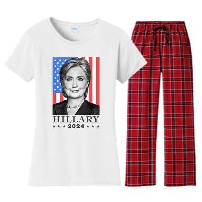 Hillary Clinton For Democrat For President In 2024 Election Women's Flannel Pajama Set