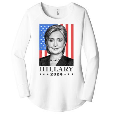 Hillary Clinton For Democrat For President In 2024 Election Women's Perfect Tri Tunic Long Sleeve Shirt