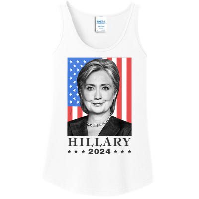 Hillary Clinton For Democrat For President In 2024 Election Ladies Essential Tank