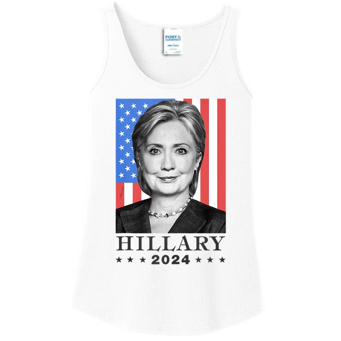 Hillary Clinton For Democrat For President In 2024 Election Ladies Essential Tank