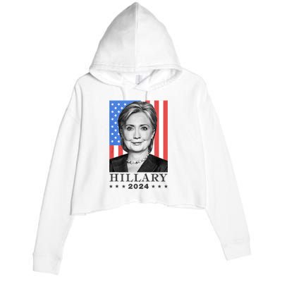 Hillary Clinton For Democrat For President In 2024 Election Crop Fleece Hoodie