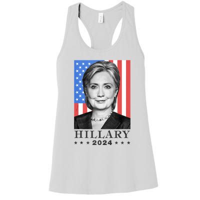 Hillary Clinton For Democrat For President In 2024 Election Women's Racerback Tank