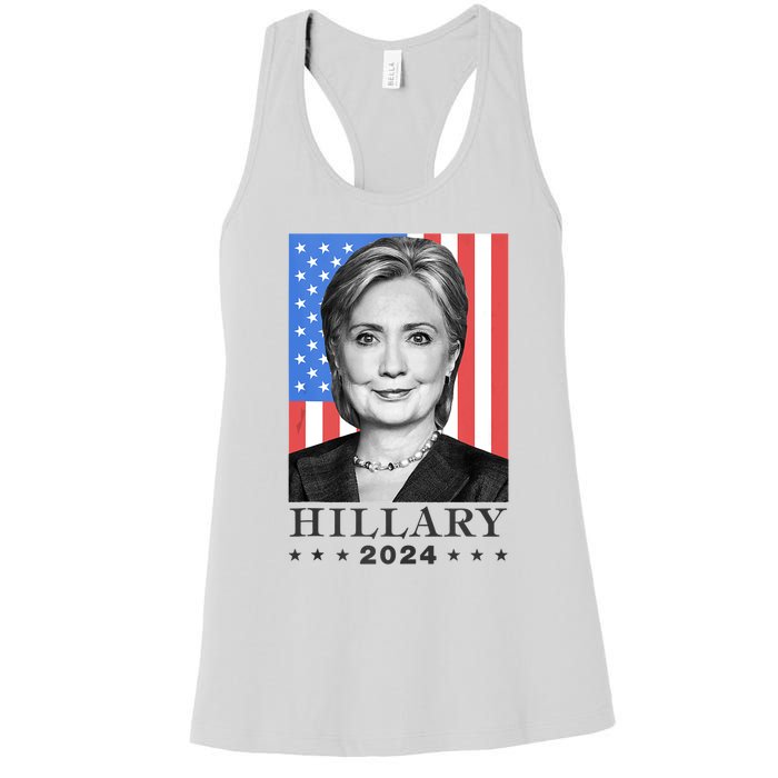 Hillary Clinton For Democrat For President In 2024 Election Women's Racerback Tank