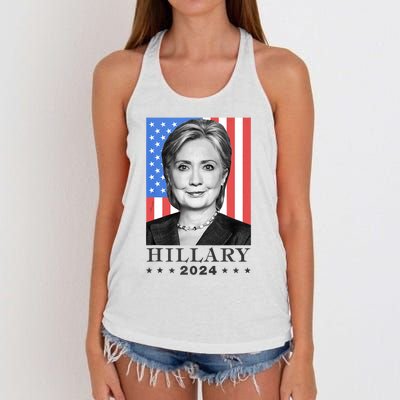 Hillary Clinton For Democrat For President In 2024 Election Women's Knotted Racerback Tank