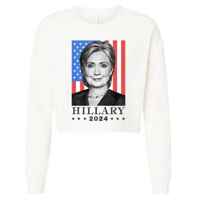 Hillary Clinton For Democrat For President In 2024 Election Cropped Pullover Crew