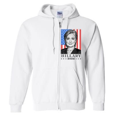 Hillary Clinton For Democrat For President In 2024 Election Full Zip Hoodie