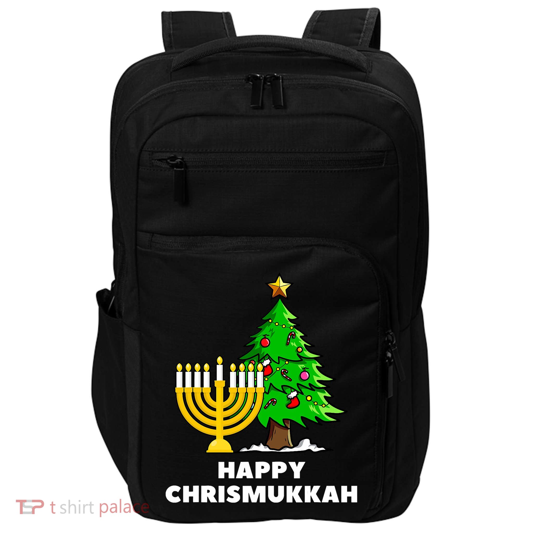 Happy Chrismukkah Funny Hanukkah And Christmas Gift Impact Tech Backpack
