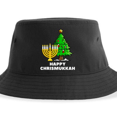 Happy Chrismukkah Funny Hanukkah And Christmas Gift Sustainable Bucket Hat