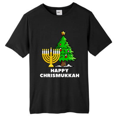 Happy Chrismukkah Funny Hanukkah And Christmas Gift Tall Fusion ChromaSoft Performance T-Shirt