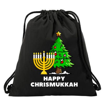 Happy Chrismukkah Funny Hanukkah And Christmas Gift Drawstring Bag