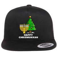 Happy Chrismukkah Funny Hanukkah And Christmas Gift Flat Bill Trucker Hat