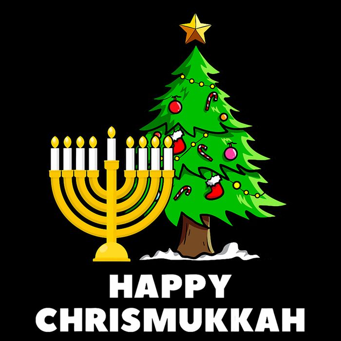 Happy Chrismukkah Funny Hanukkah And Christmas Gift Flat Bill Trucker Hat