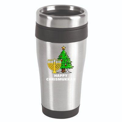 Happy Chrismukkah Funny Hanukkah And Christmas Gift 16oz Travel Tumbler