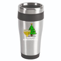 Happy Chrismukkah Funny Hanukkah And Christmas Gift 16oz Travel Tumbler