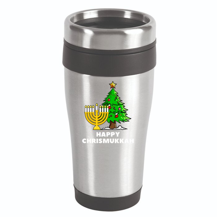 Happy Chrismukkah Funny Hanukkah And Christmas Gift 16oz Travel Tumbler