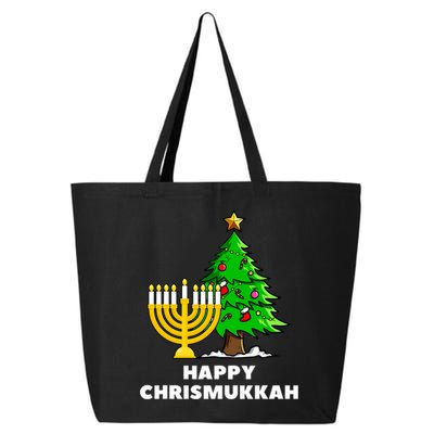 Happy Chrismukkah Funny Hanukkah And Christmas Gift 25L Jumbo Tote