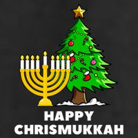 Happy Chrismukkah Funny Hanukkah And Christmas Gift 25L Jumbo Tote