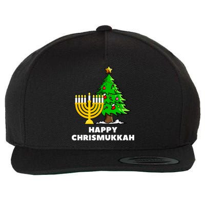 Happy Chrismukkah Funny Hanukkah And Christmas Gift Wool Snapback Cap