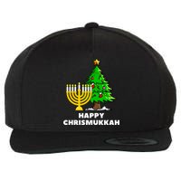 Happy Chrismukkah Funny Hanukkah And Christmas Gift Wool Snapback Cap