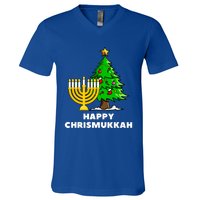 Happy Chrismukkah Funny Hanukkah And Christmas Gift V-Neck T-Shirt