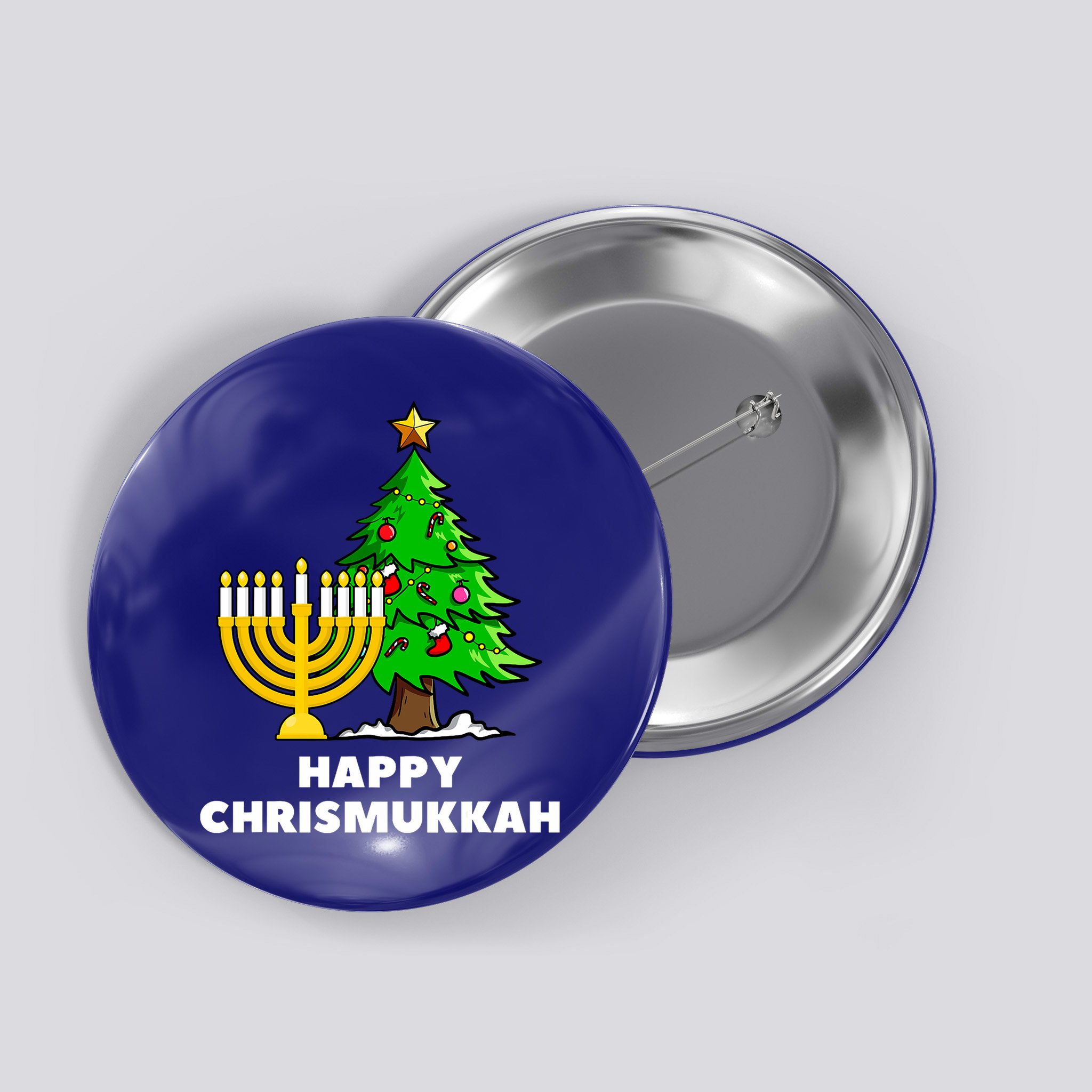 Happy Chrismukkah Funny Hanukkah And Christmas Gift Button