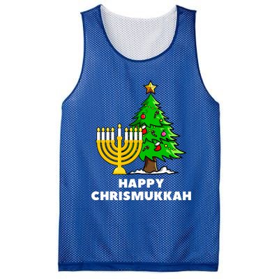 Happy Chrismukkah Funny Hanukkah And Christmas Gift Mesh Reversible Basketball Jersey Tank