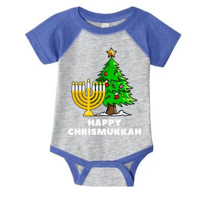 Happy Chrismukkah Funny Hanukkah And Christmas Gift Infant Baby Jersey Bodysuit
