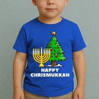Happy Chrismukkah Funny Hanukkah And Christmas Gift Toddler T-Shirt